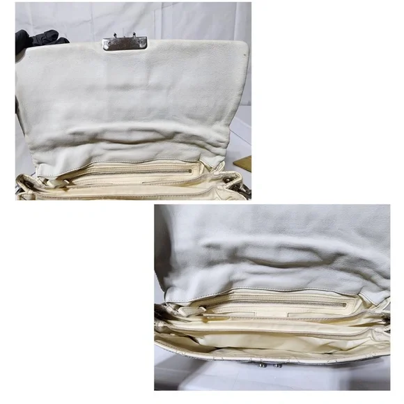 Authentic CHRISTIAN DIOR Lambskin Patent Cannage New Lock Flap Shoulder Bag - Picture 13 of 16